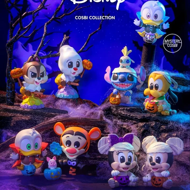 

2025 New Mickey & Friends Halloween Mystery Figure Blind Box Collection Model Desktop Ornaments Adorable Horror Figu Doll Toys
