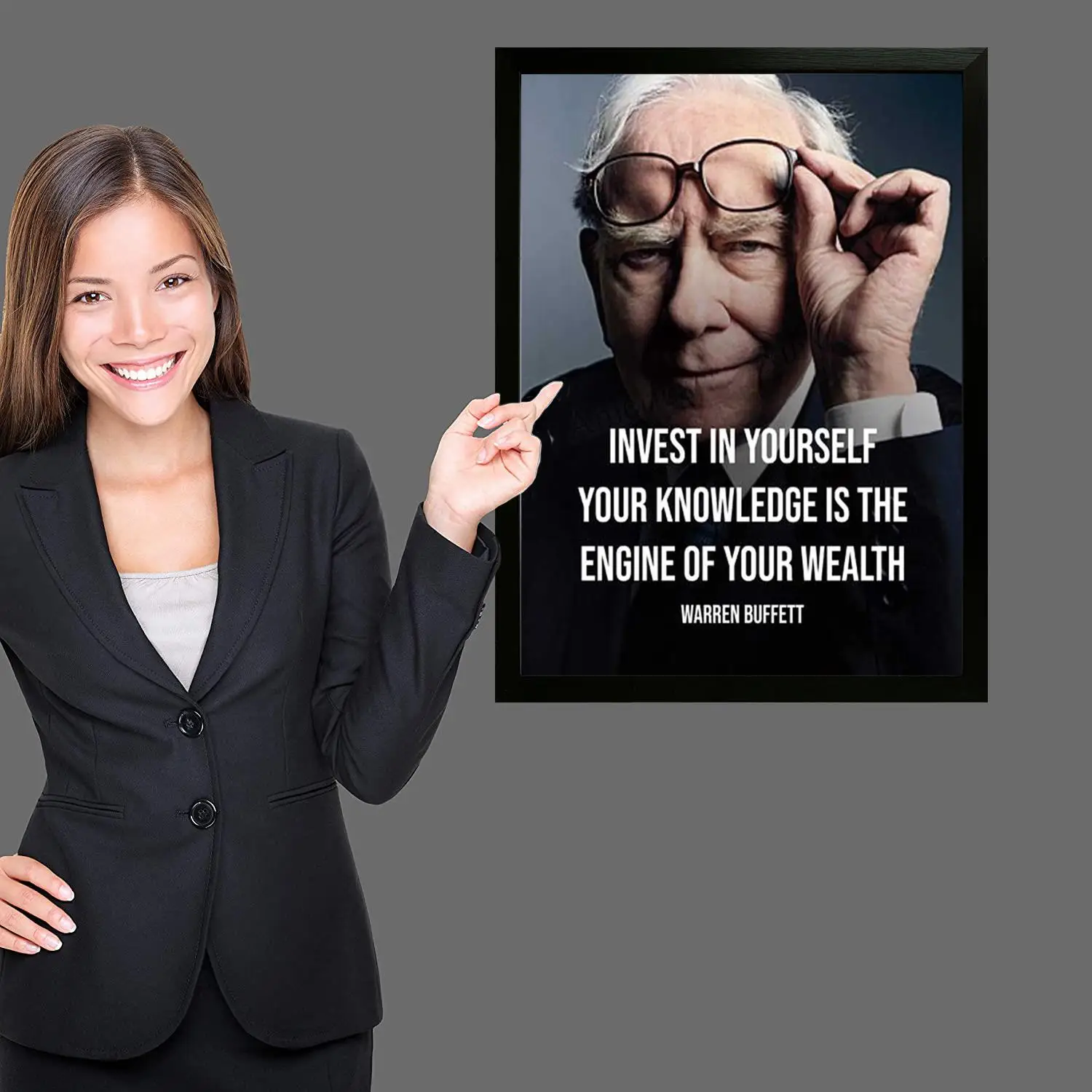 ملصق فني من القماش من warren Buffet وفن جداري، طباعة صور، ديكور غرفة نوم عائلية حديثة، لوحة زخرفية
