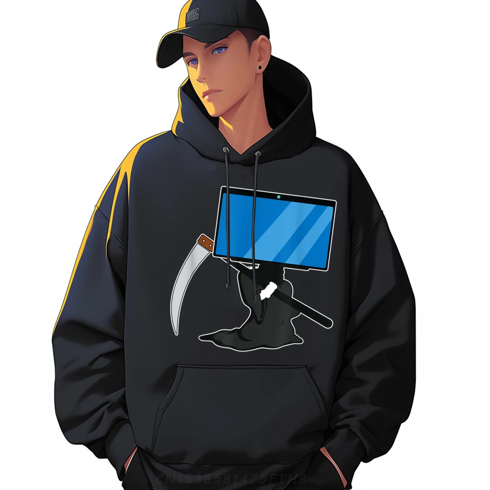 

Bluescreen Death Computer Player Round Neck Hoodies Casual Long Sleeve Design Sweatshirts Retro Classic Hoodies