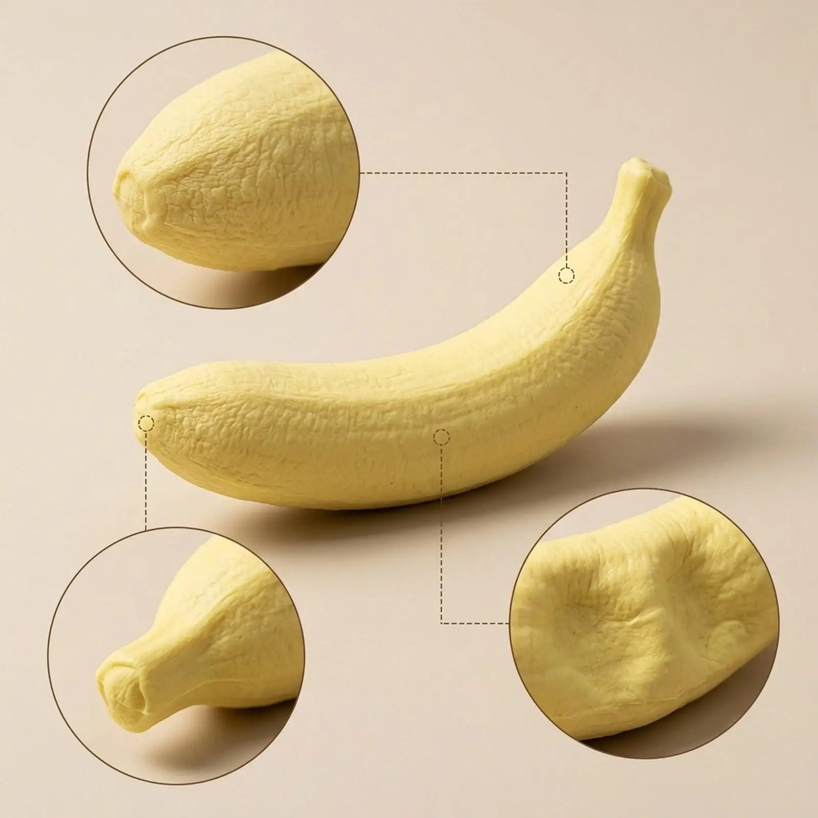 Simulation Banana Toy PU Foam Funny Party Favor Creative Portable Toy for Kids Holiday Gift Birthday