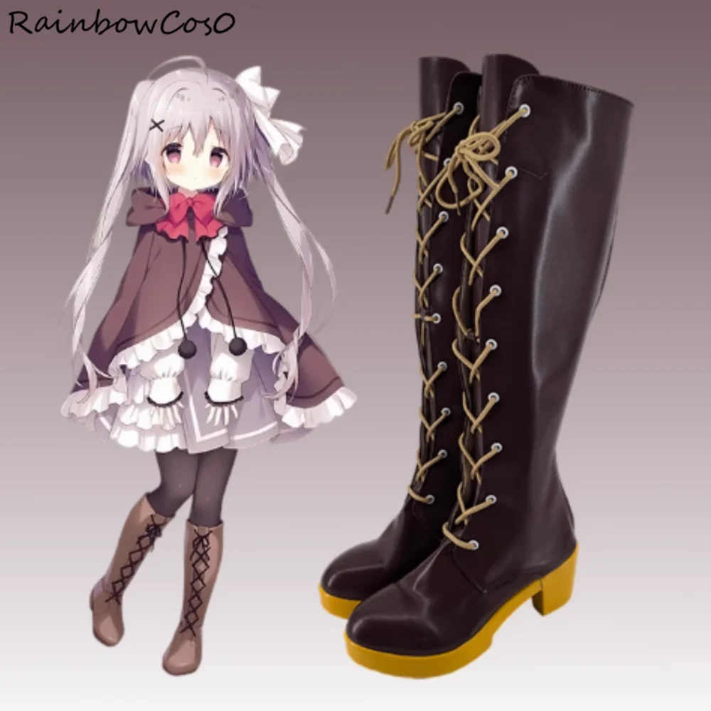 Kazamata naris noir hoshizora tetsudou para shiro no tabi hoshishiro hoshitetsu cosplay sapatos botas jogo anime festa w5076