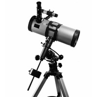 Skyoptikst 1000x 114 mm Reflector Astronomical Telescope White High Power Equatorial Mount Space Star Planet Moon Saturn Jupiter
