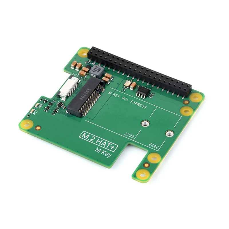 AU61-For Raspberry Pi 5 Pcie To M.2 HAT+ Nvme SSD Expansion Board Gen2 Gen3 For 2230 2242 Nvme M.2 SSD