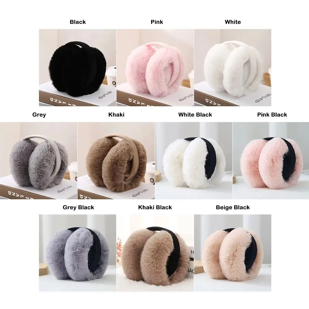 Cartoon Foldable Warmth Eartips Rabbit Hair Anti Cold Warm Ear Cushions Gift Protecting Ears Students