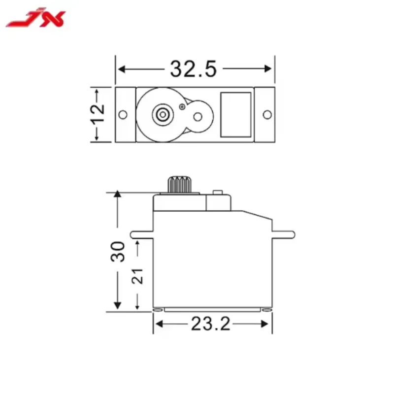 JX PDI-933MG Servo Digital de engranaje de Metal de alto par de 3,5 KG para 1/18 RC coche camión modelo helicóptero piezas de Robot Micro Servo RC