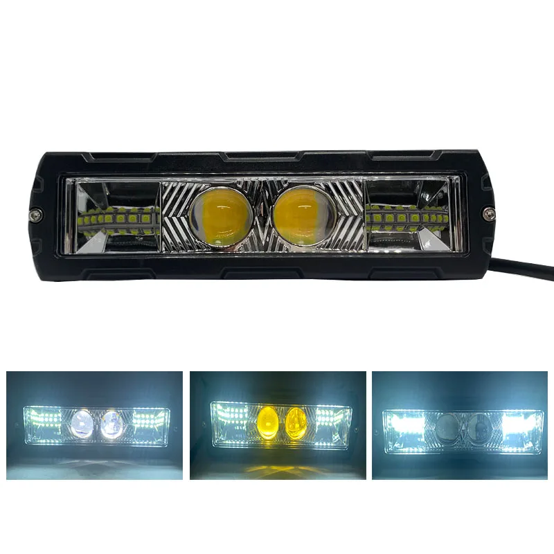 1PCS LED Work Light 32W High-power Spotlights Motorcycles High Low Beam Lights  For DC9-36V Off-road Truck Auxiliary Lights