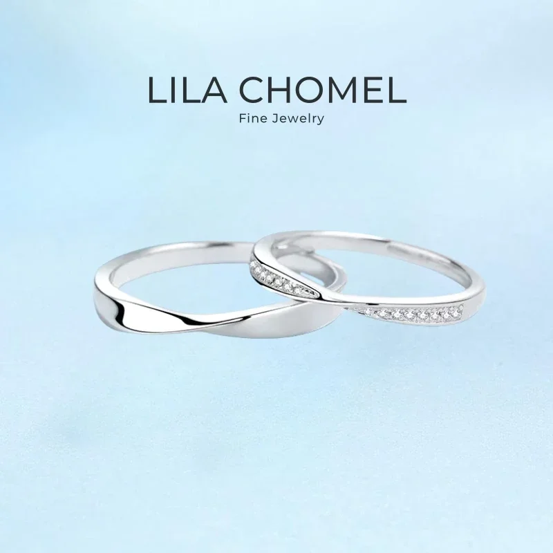 

Lover Wedding Band 18K White Gold Men Women Valentine's Day Rings 0.64CT Moissanite Diamond Girl Engagement Boy Birthday Gift