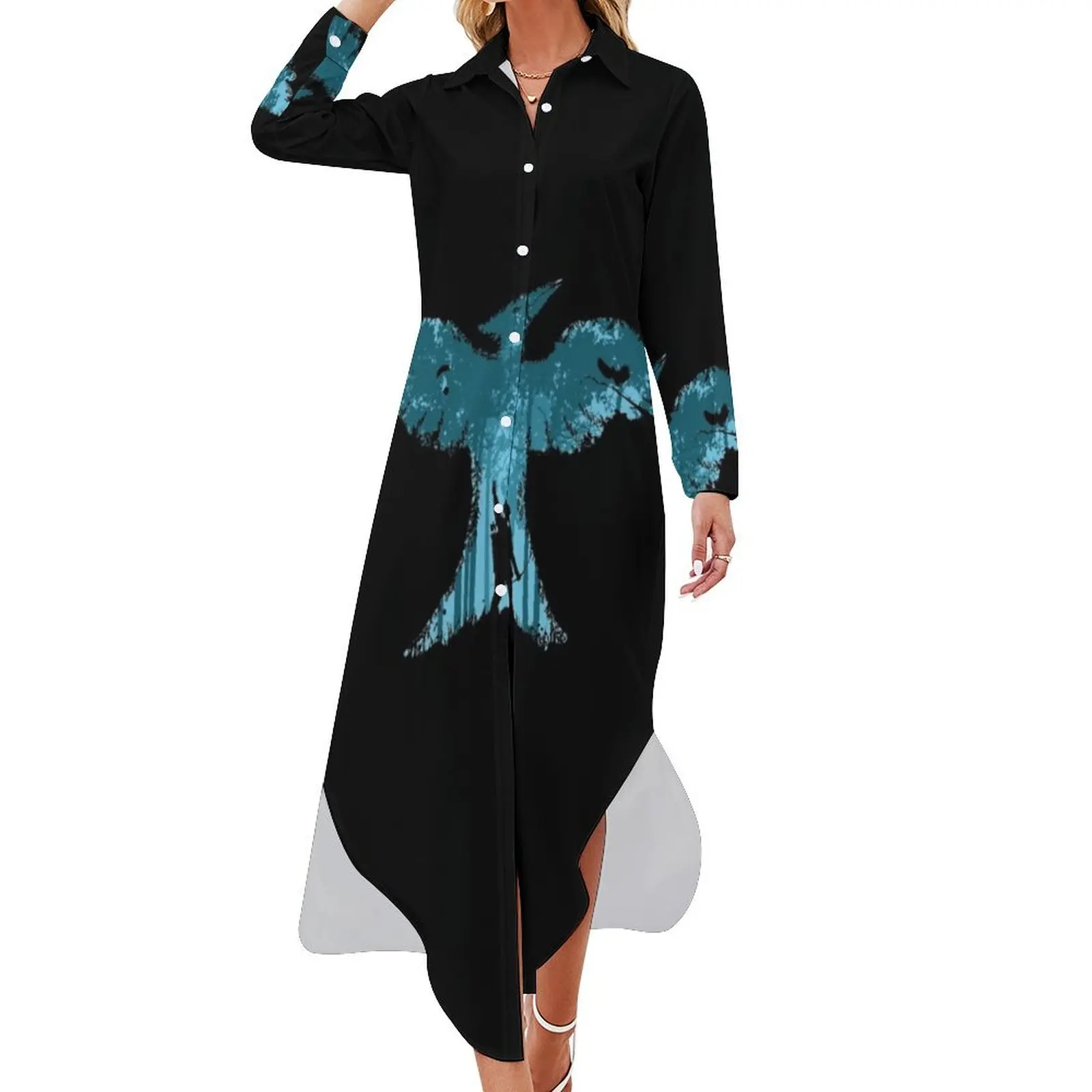 

The Capitol's Downfall Long Sleeved Shirt Dress ladies dresses for special occasions dress dresses dresses with long sleeves