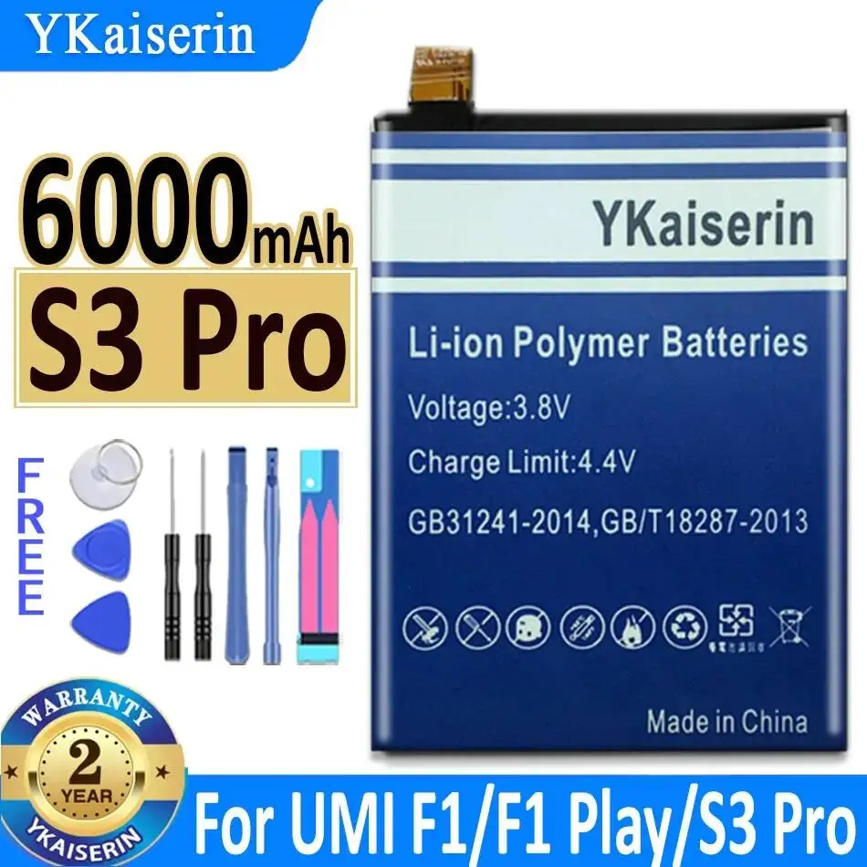 

Mobile Phone Battery Reliable Power Supply For Umidigi Umi F1 Play S3 Pro 6000mAh