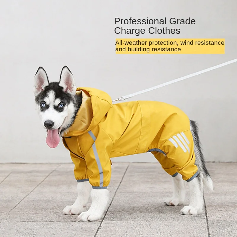 

Dog Raincoat Full Coverage Four-Legged Waterproof Rain Poncho Teddy Pomeranian Rainy Day Pet Clothes Small and Medium Do
