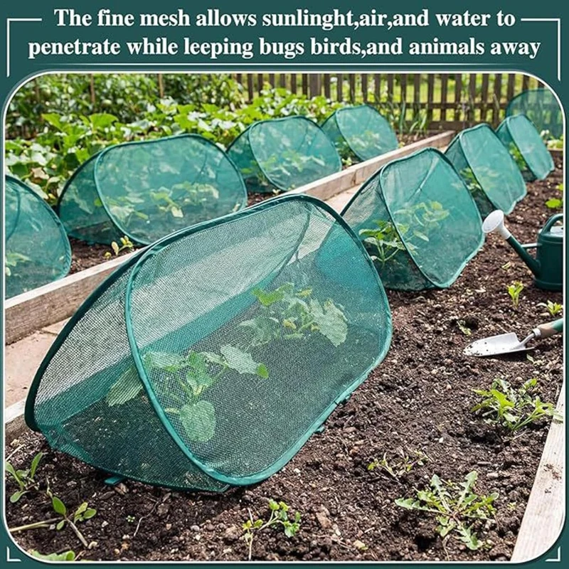 Bird & Insect Barrier Net Folding Easy Setup Garden Balcony Proof Mesh Breathable with Nails for Vegetables Fruits Seedlings