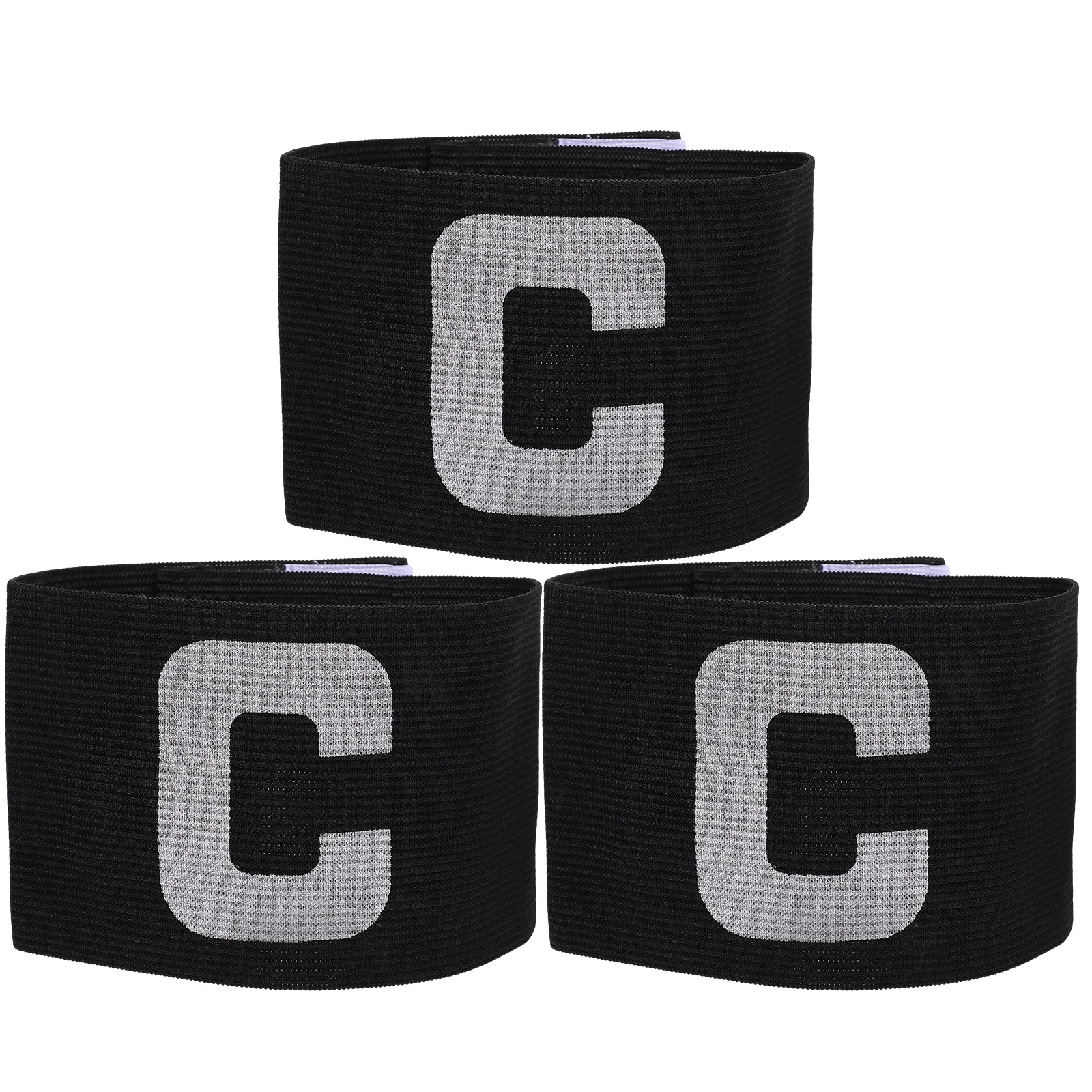 3 Pcs Headband Captain Armband Football Bands Training Aids Armbands Black Soccer Man