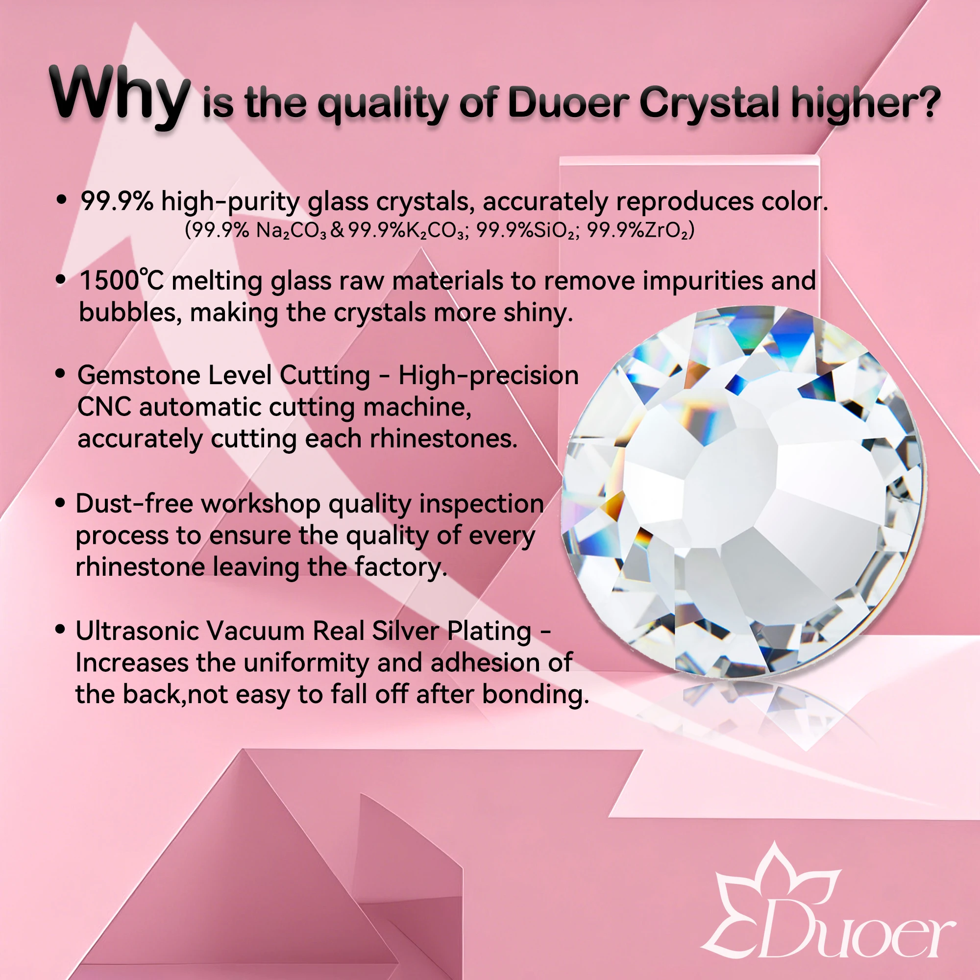 DUOER SS3-SS30 جودة عالية الزجاج الراين مشرق كريستال بريق مسطح ستراس الأحجار DIY بها بنفسك الحرف مسمار الفن الديكور
