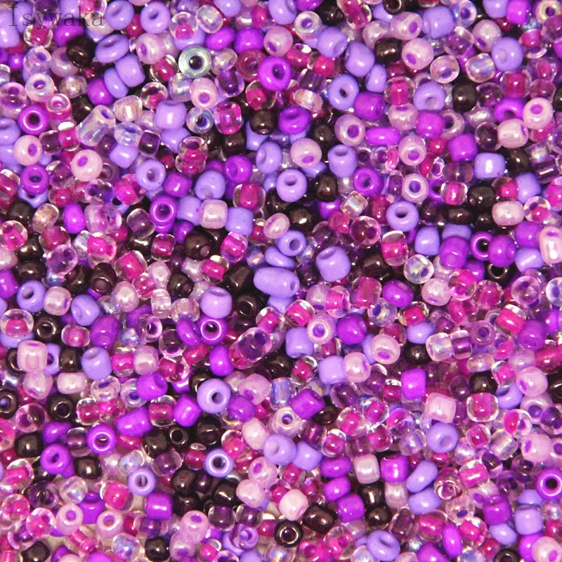 

3mm 300pcs Purple Multicolor Czech Glass Seed Spacer Beads Austria Crystal Round Beads For Kids Jewelry DIY Making Accessorie