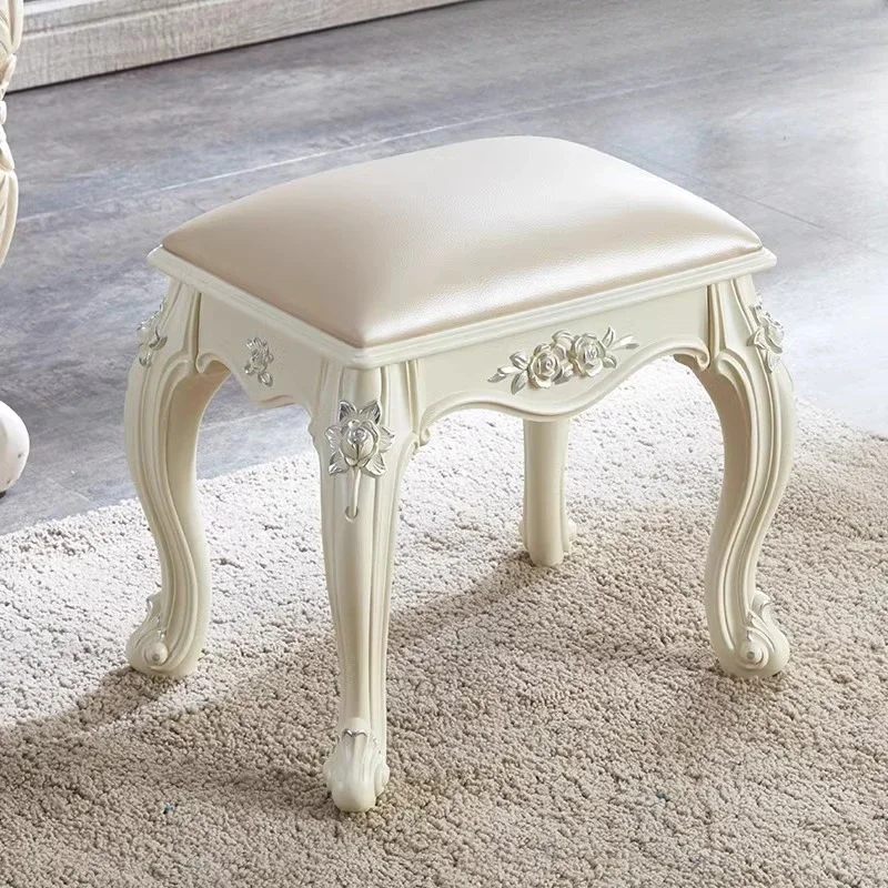 European American dresser stool makeup stool soft bag small square stool home chair princess bedroom manicure stoo guzheng stoo