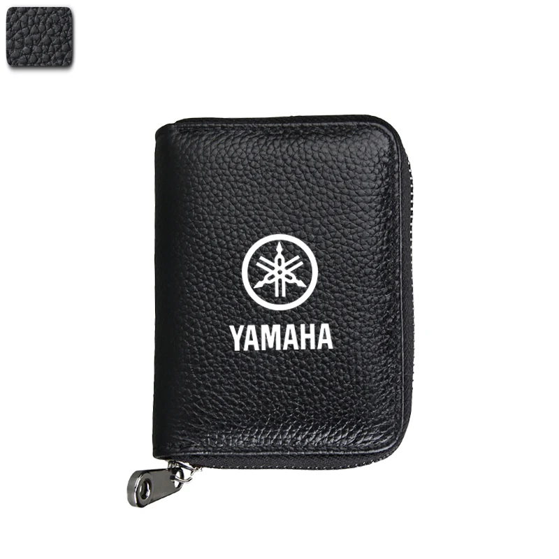 

Motorcycle Driver's license Cover Holder ID Credit Card Leather Wallet For Yamaha Car Styling