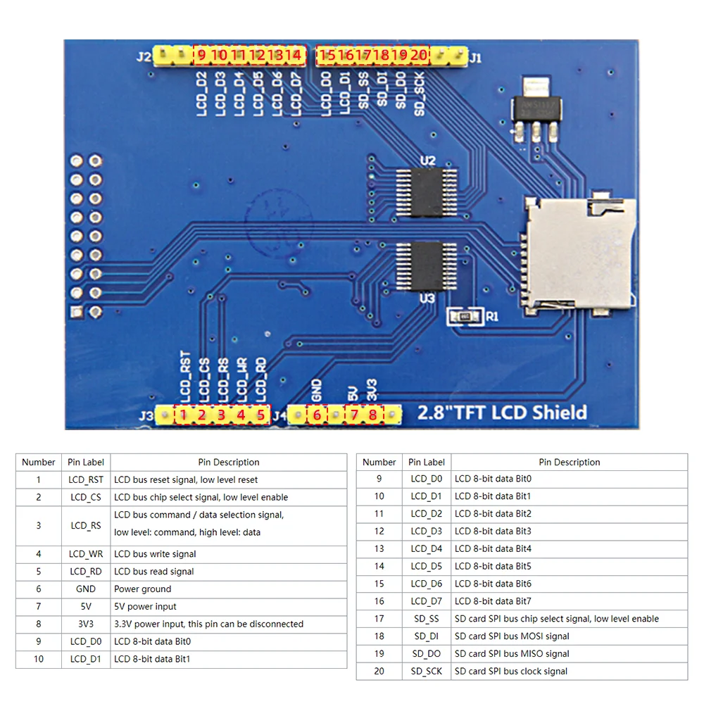 Imagem -03 - Módulo de Exibição Lcd para Arduino Tela Colorida Spi Tft Rgb 65k 2.2 2.4 2.8 3.2 Polegada Ili9225 Ili9341 320x240