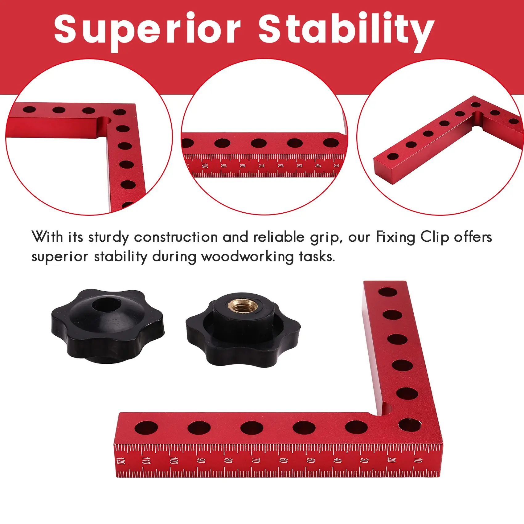 

A83I-120Mm Right Angle Fixing Clip 90 Degree L-Shaped Auxiliary Fixture Positioning Panel Fixing Woodworking Clamping Tool