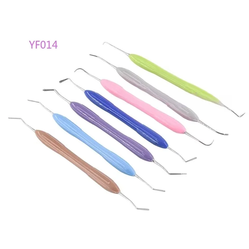 7PCS Dental Resin Filler Set, Silicone Handle Plastic Spatula Knife for Dental Aesthetic Restoration