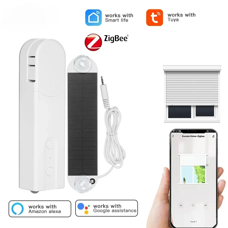 ZigBee Smart Motorisierte Rollos Jalousien Antrieb Tuya Hebe Vorhang Öffnen Schließen Fahrer Schatten Shutter Antriebsmotor Öffner