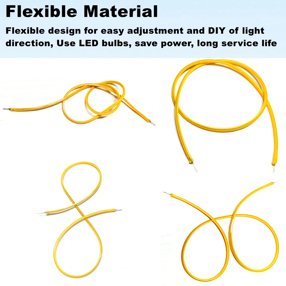 10PCS 3V COB LED Flexible Filament 38mm 60mm 95mm 80mm 130mm Retro Edison Bulb Lamp Parts LED Diode Lighting Strip Decoration