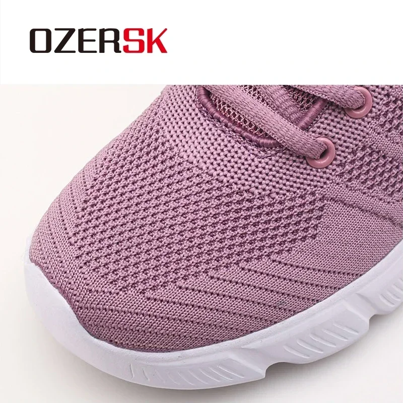 OZERSK Women Shoes Breathable Mesh Casual Sneakers Woman Light Weight Shoes Ladies Non-Slip Wear-Resistant Comfort Shoes