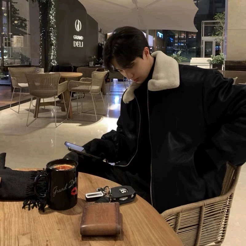 Winter Jacket Men Warm Brown Black Thick Leather Jacket Men Streetwear Korean Loose Short Coat Mens Thicken Leather Jackets