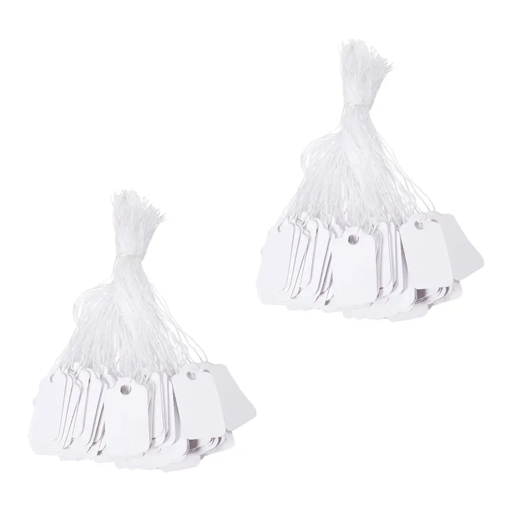 

1000 pcs Hanging String Paper Price Tags for Party Favor Gift Labels Stickers Price Kraft Paper Tags Practical Use