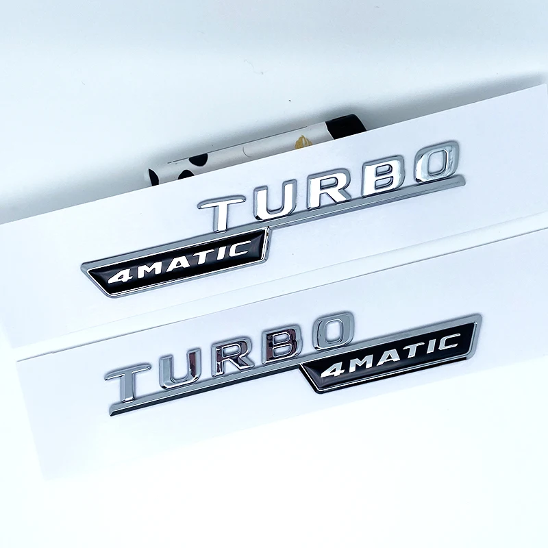 2017 فضي أسود رسائل A35 توربو 4matic شعار لبنز سيارة درابزين الجذع الخلفي W176 W177 لاصق الشعار #4