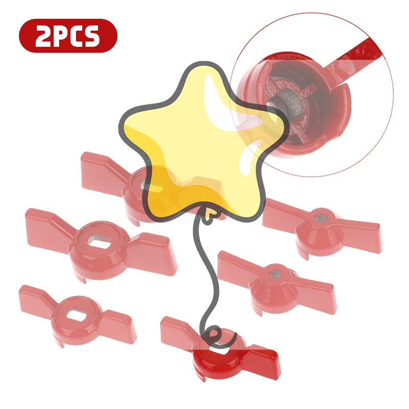 

2Pcs Aluminum Handle Valve Handle Ball Valve Handle Wrench Red Butterfly Handle Accessories