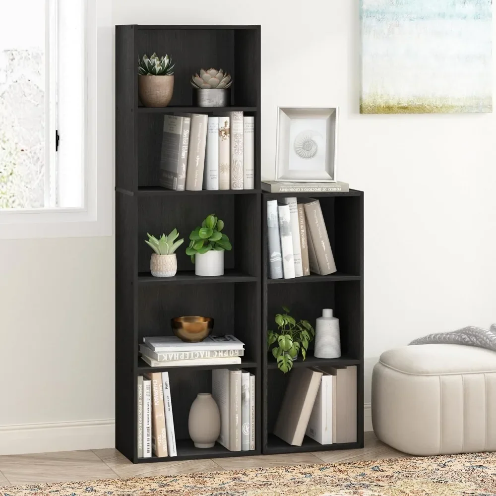 Luder Bookcase / Bookshelf / Storage Shelves, 5-Tier, Blackwood