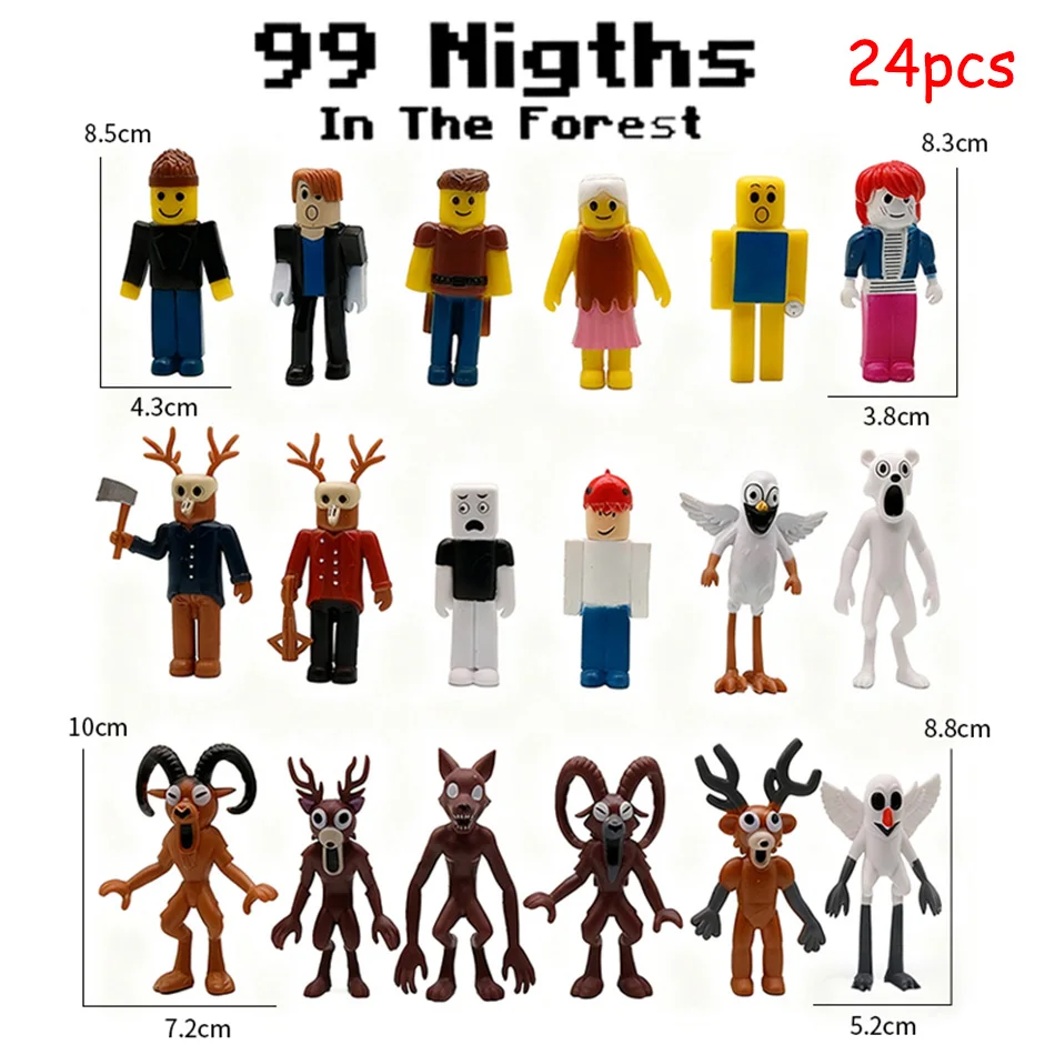 

18pcs 99 Nights Cartoon In The Forest Deer Plush Toys Cotton l Anime Animal for Kids Birthday Gift Halloween Gifts