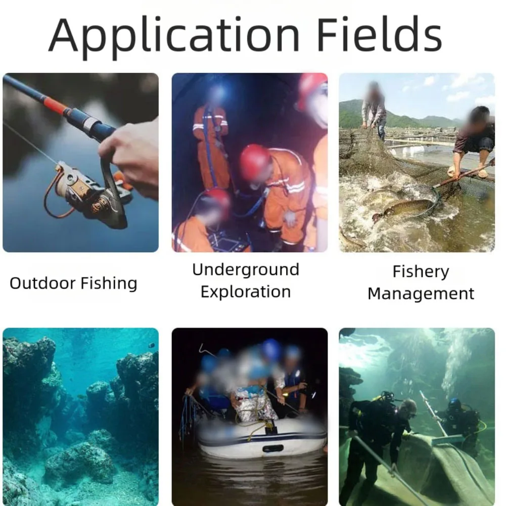 

Portable Fishing Device Fish Finder 220 Wide Angle 30 M Depth Detection 5000mA Battery Capacity 8 Hours Battery Life