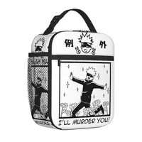 Gojo Satoru Jujutsu Kaisen bolsa de almuerzo aislada para la escuela, contenedor de alimentos, fiambrera térmica reutilizable