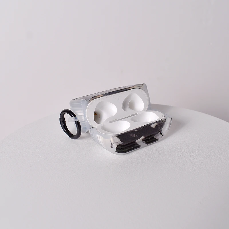 حافظة طباعة الشفاه السوداء لأجهزة Apple Airpods Pro 3 1st 2nd 3rd غطاء الجيل لـ Airpods 4 2 Gen New Air Pods غطاء حماية