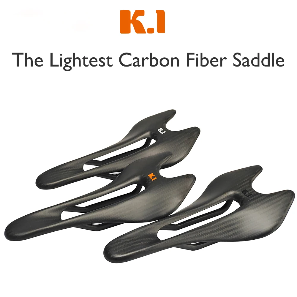 Competition-level Carbon Fiber Ultra-light Bicycle Seat, Comfortable and Breathable Ergonomic Design, 3K, K1 Upgraded Version