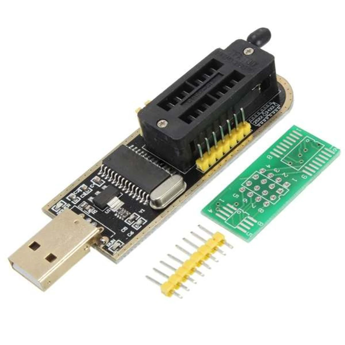 Módulo programador USB EEPROM Flash BIOS CH341A 24 25 Series + Clip de prueba SOIC8 SOP8 para EEPROM 93CXX / 25CXX / 24CXX