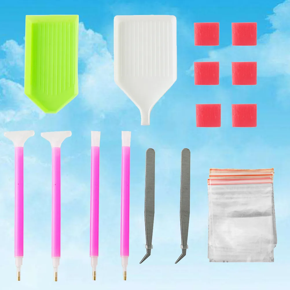 24Pcs Clip Set Embroidery Tools Easy Use for Beads Painting Nail Phone Diamond DIY Kit Cross Stitch Tweezers view 5