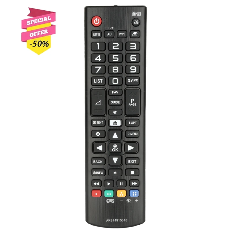 AKB74915346 Remote Control For LG TV 20MT48 22MT41 23MT77 24MT41 24MT48 28MT41 29MT48 22MT45D 22MT47D 22MT57D 24MT45D 24MT47D