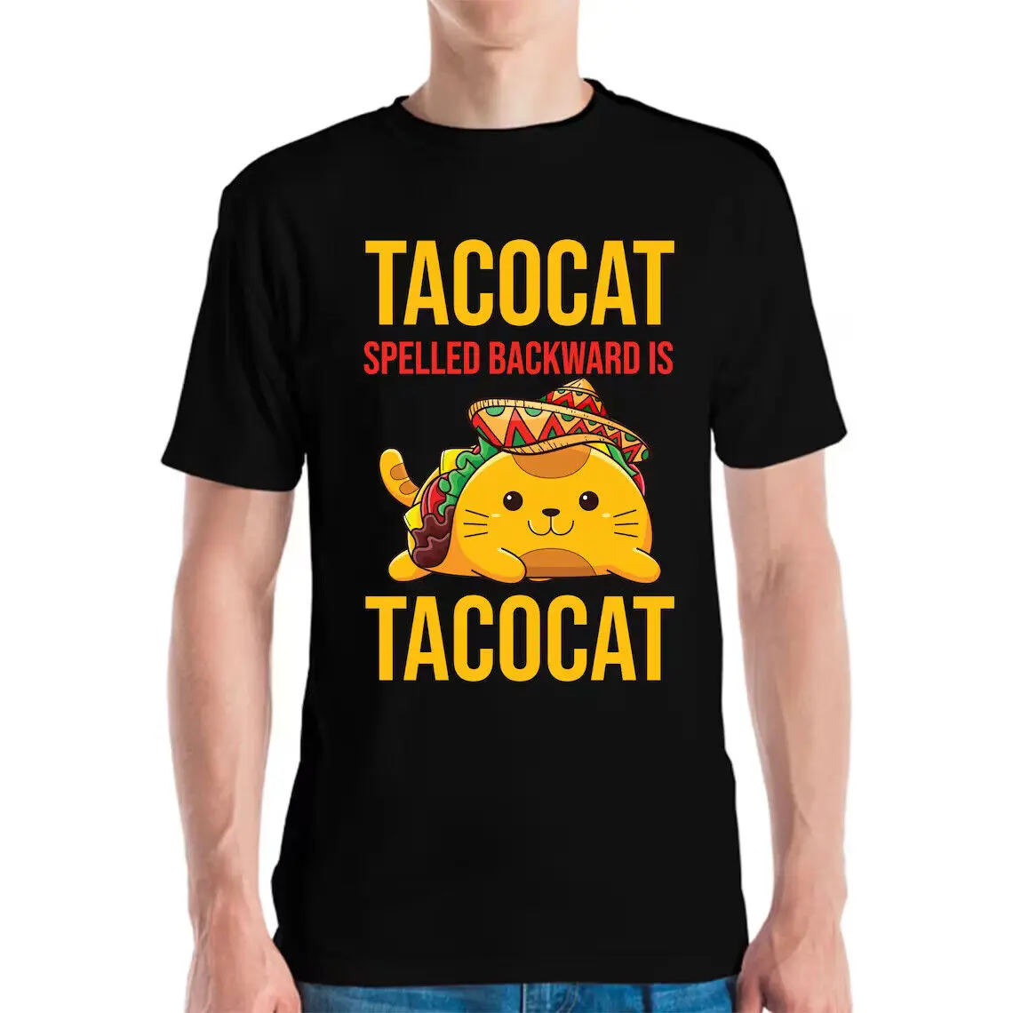 Funny Tacocat Spelled Backwards is Tacocat Cat Food Foodie T-Shirt