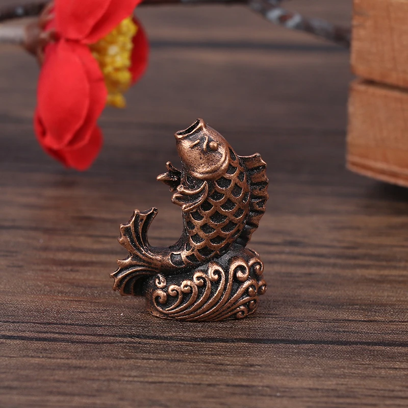 1Pc Feng Shui Jumping Koi Alloy Incense Burner Stick Holder Meditation Buddha Coil Base Incense Holder Home Utensil Decorations