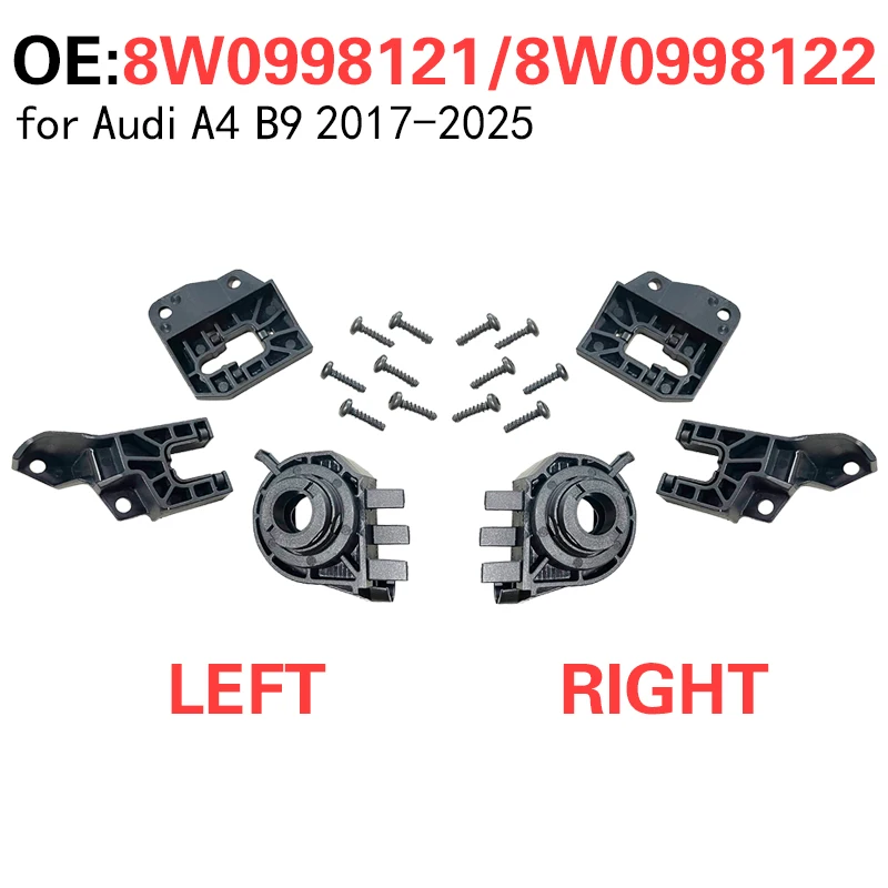 

8 Вт 0998121 Для Audi A4 B9 2017-2025 крепежный кронштейн передней фары, лампа, коготь, лампа переднего освещения, зажим для ног, ремонтный комплект 8 Вт 0998122