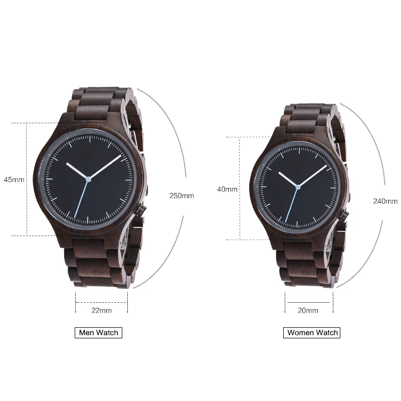 عشاق الأزواج الساعات الخشبية الهدايا القيقب موضة الكوارتز الخيزران الخشب الطبيعي ساعة اليد الذكور الإناث ساعة عادية دروبشيبينغ