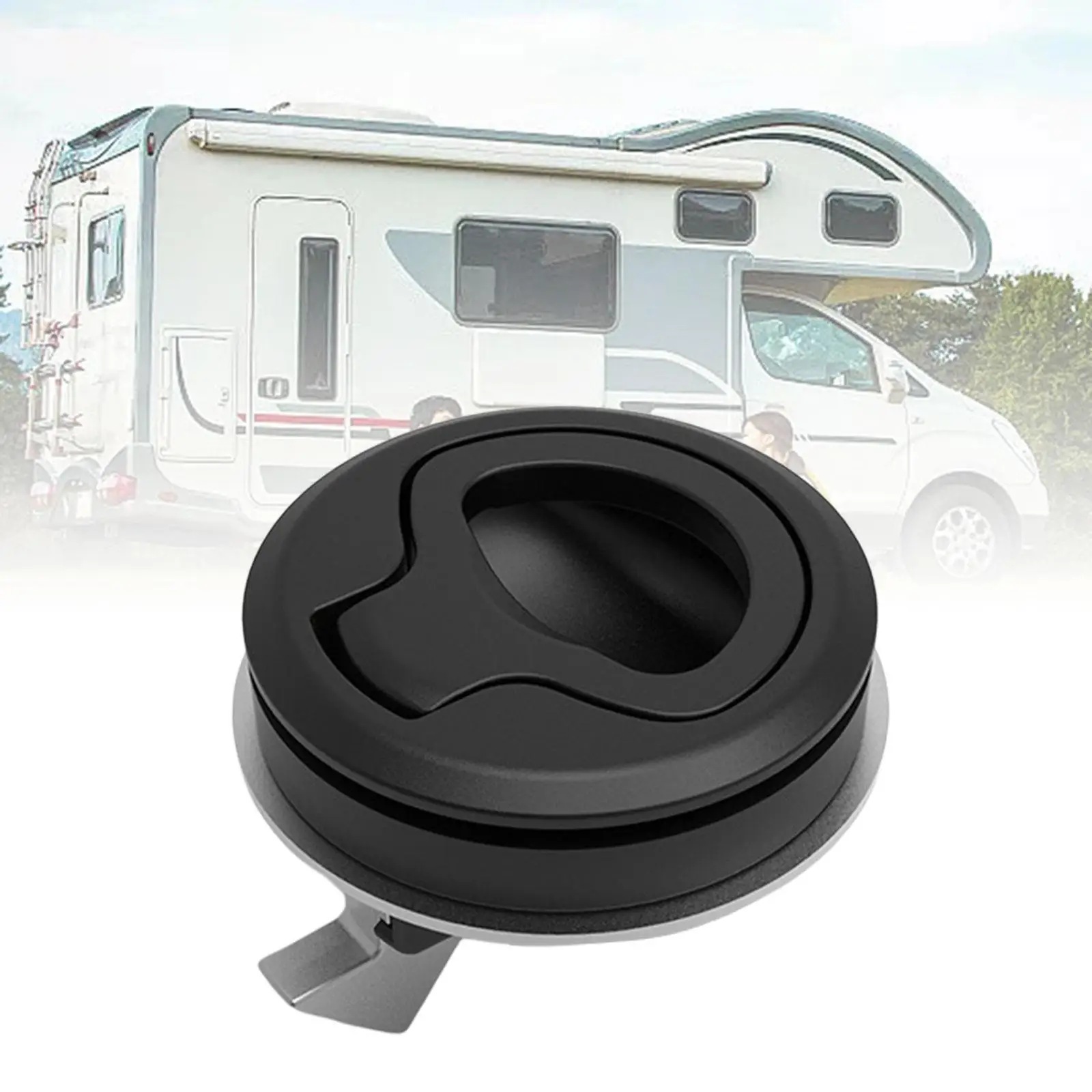 Picture 7: Metal Flush Pull Latch Recessed Marine Door Handle Lock for Camper Trailer Yacht Hardware