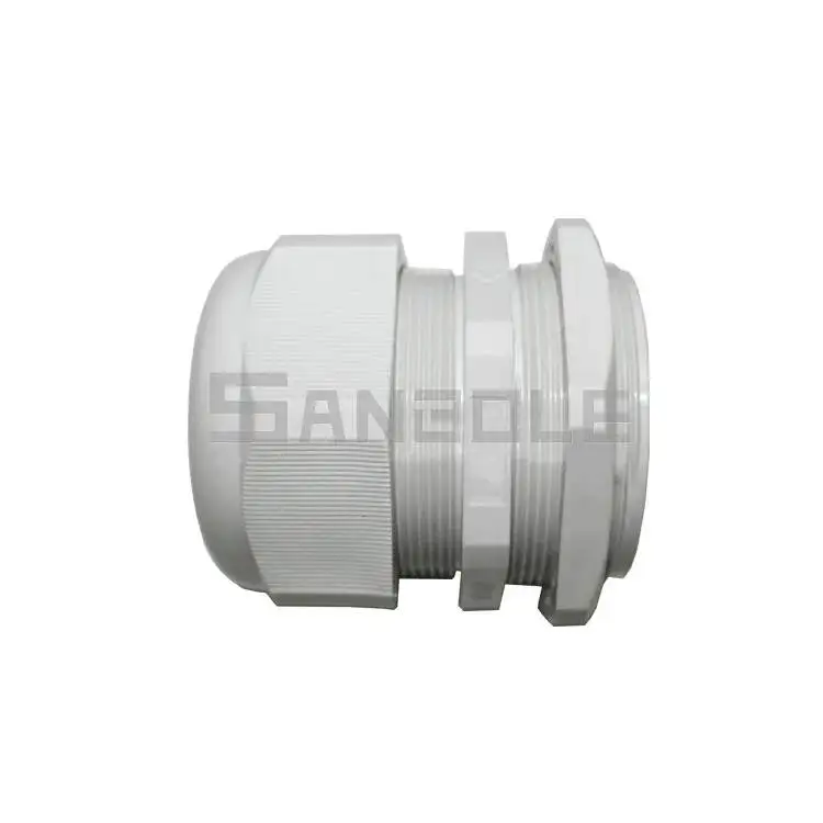 100pcs PG Series Plastic Cable Connector Waterproof Nylon Grey Black PG7 PG9 PG11 PG13.5
