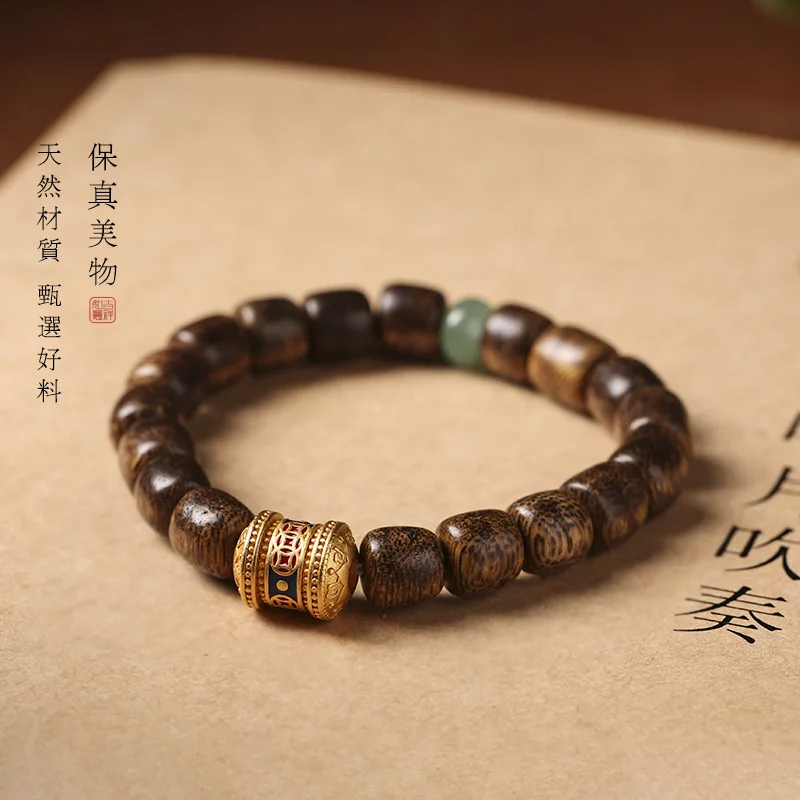 Natural Incense Wood National Fashion Antique Couple's Jewelry Lucky Simple and Elegant All-match Bracelet Beads Zen Bracelet