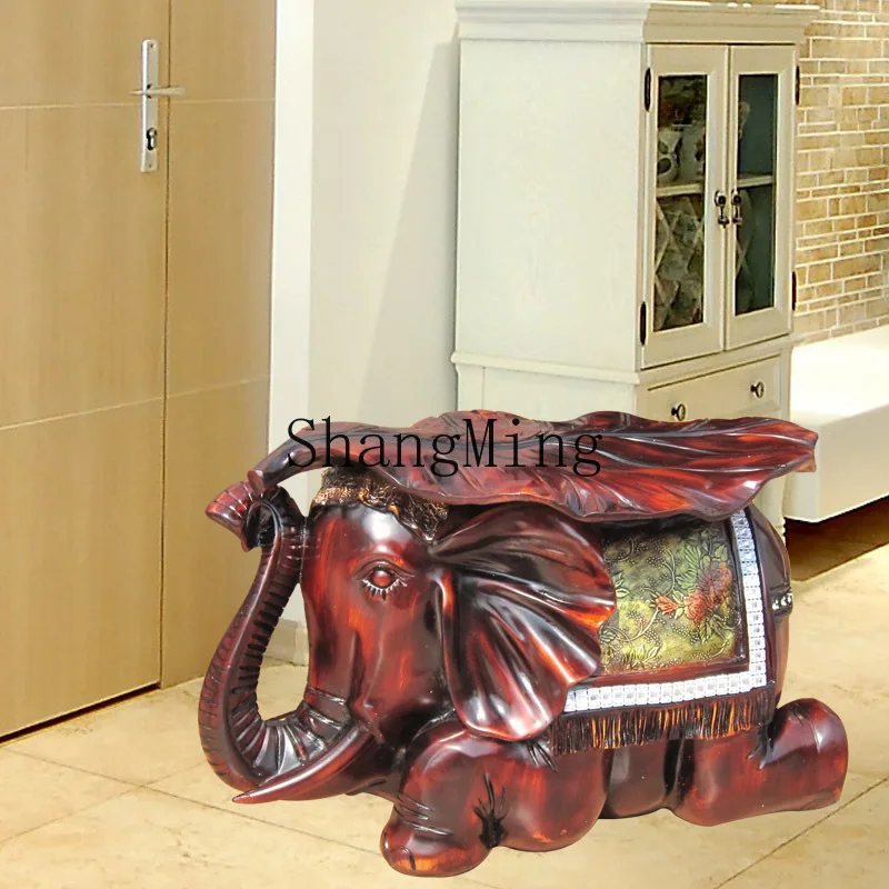 

CL Elephant Stool Ornament Home Living Room Decoration Wealth Feng Shui Elephant Stool Creative Housewarming Gift