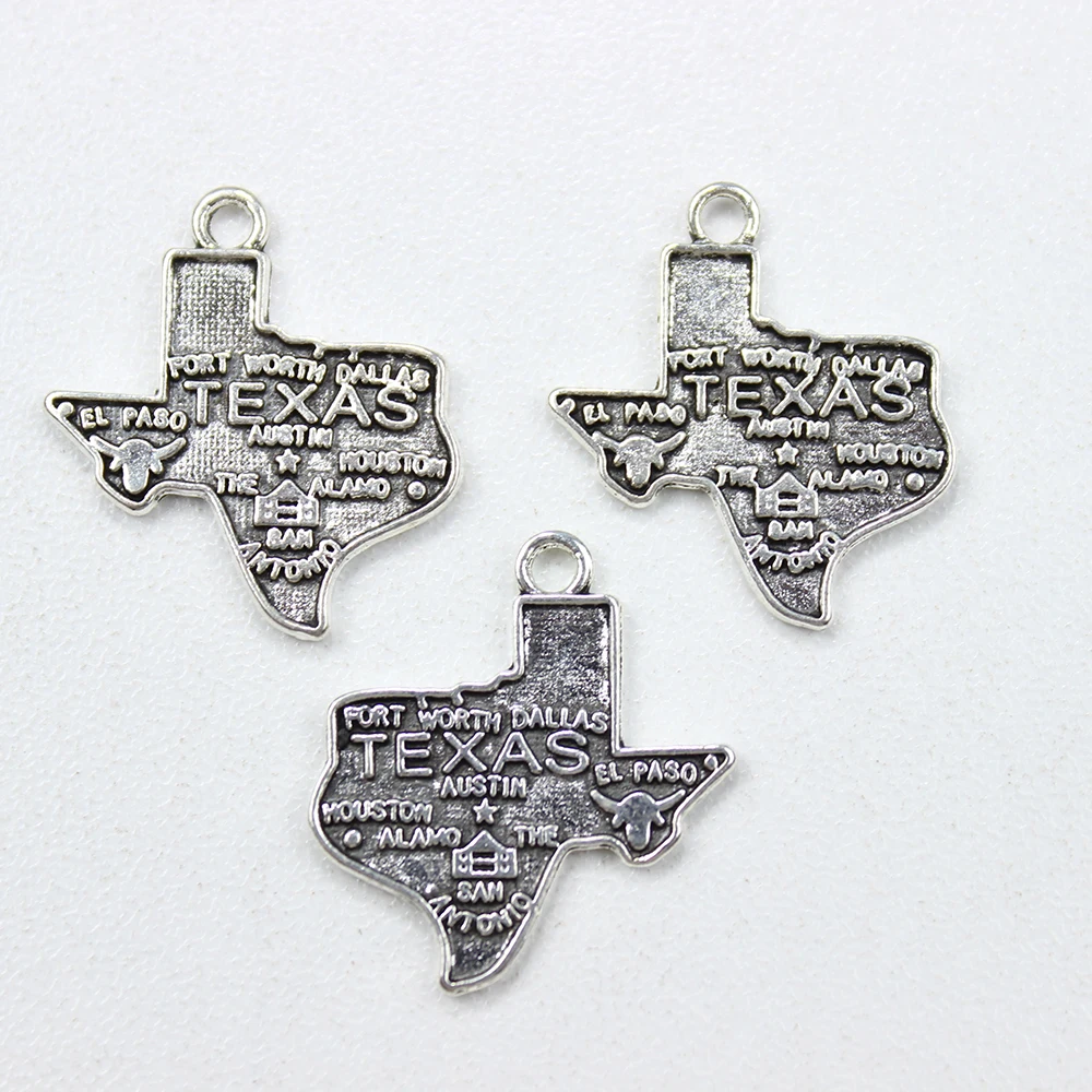 10Pcs/Lot Charm Map For Each Country For Earring Bracelet Key Chain Diy Jewelry Making Finddings Accessories