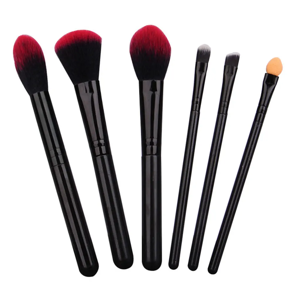 

6Pcs Makeup Brush Set Professional Cosmetics Soft Bristles Durable Handle Face Beauty Tools Portable for Foundation Eyeshadow