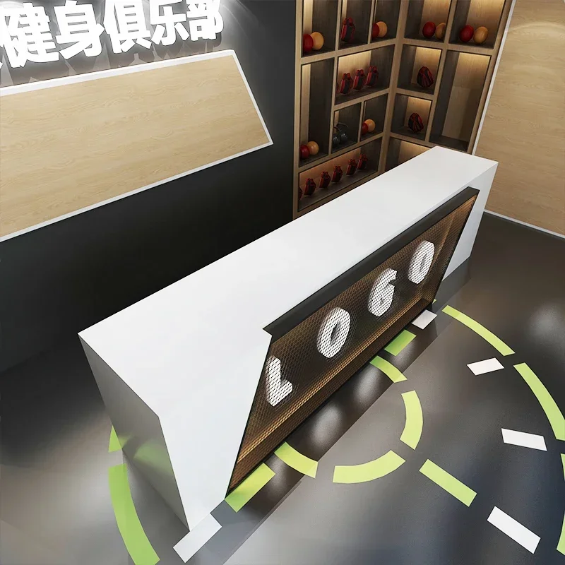 Simple Modern Beauty Salon Health Club Bar Counter Nail Salon Cashier Reception Desk